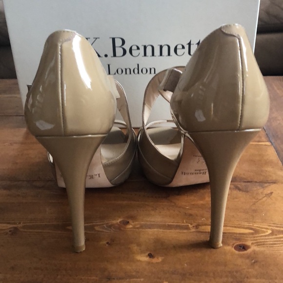 L.K. Bennett Silver Taupe Patent - Picture 7 of 11